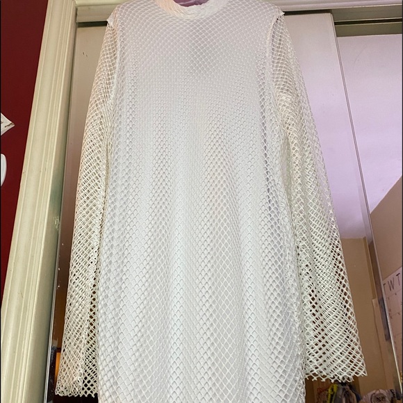 Fishnet Rebdolls White Dress with scrunch back - Picture 8 of 11